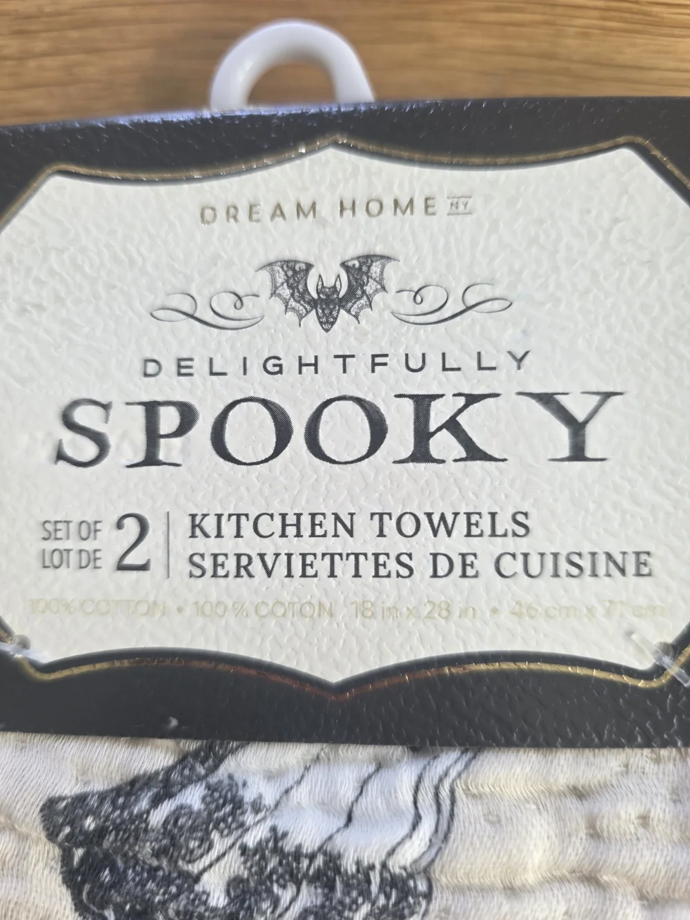 Dream Home Delightfully Spooky Halloween Ghost Kitchen Dish Towels 100% Cotton